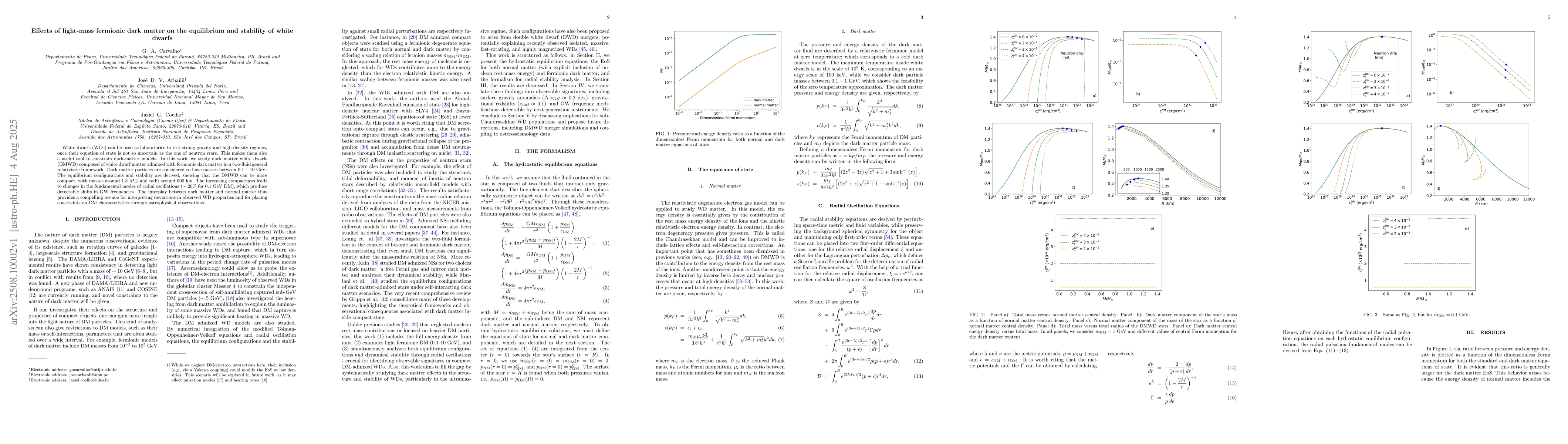Thumbnail for Effects of light-mass fermionic dark matter on the equilibrium and
  stability of white dwarfs