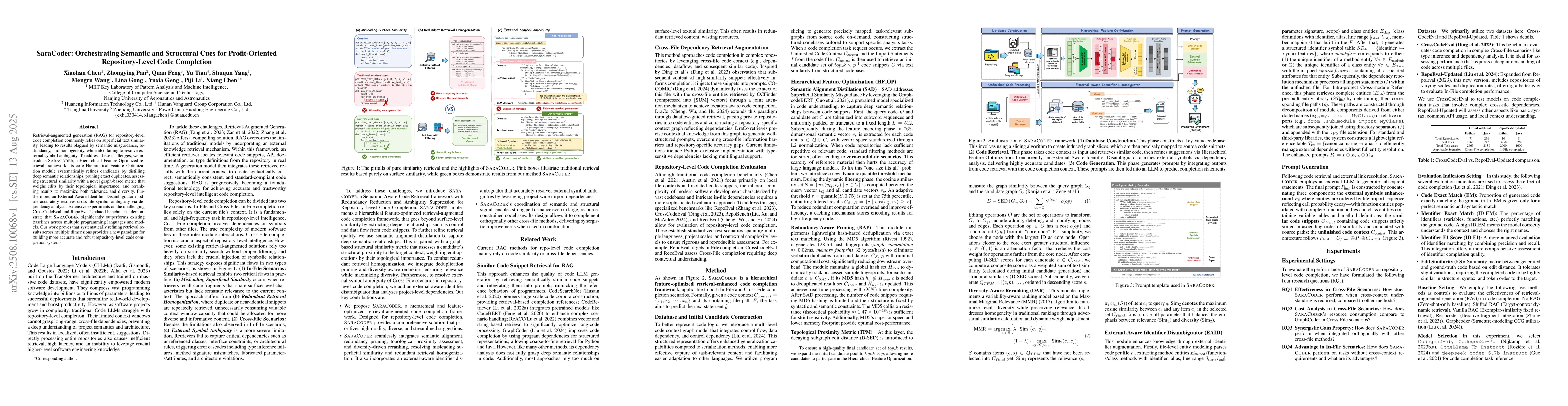 Thumbnail for SaraCoder: Orchestrating Semantic and Structural Cues for
  Profit-Oriented Repository-Level Code Completion
