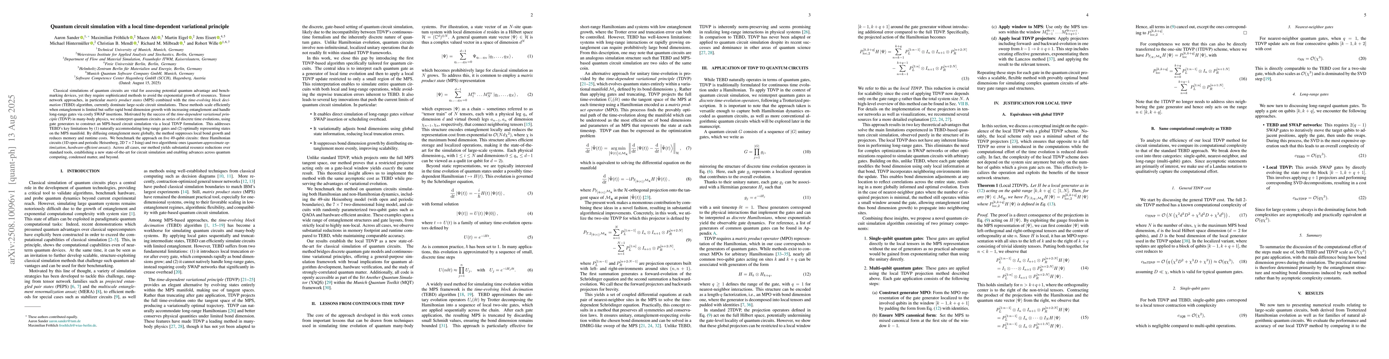 Thumbnail for Quantum circuit simulation with a local time-dependent variational
  principle