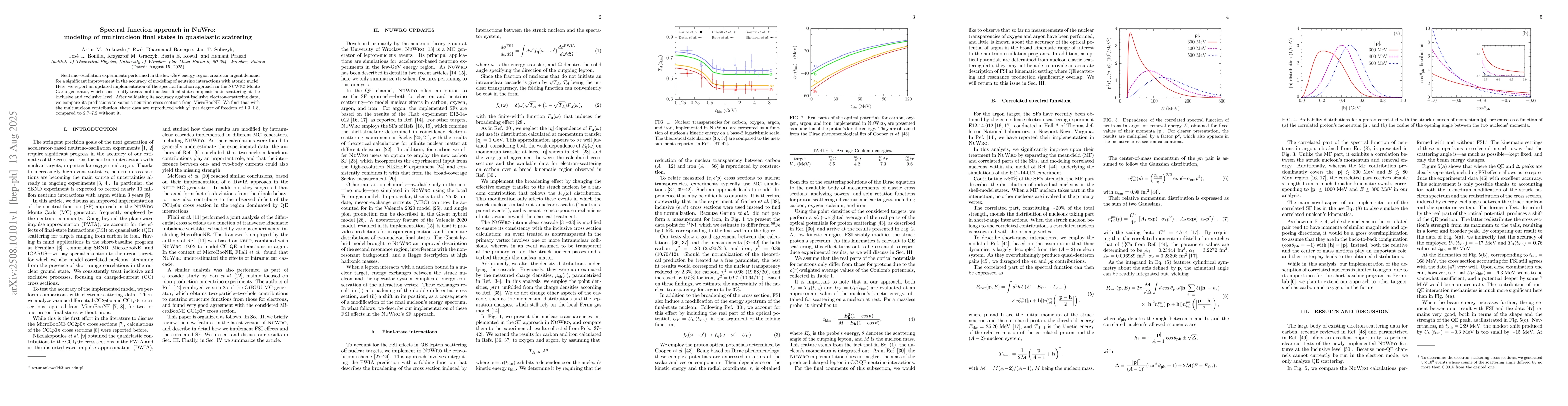 Thumbnail for Spectral function approach in NuWro: modeling of multinucleon final
  states in quasielastic scattering