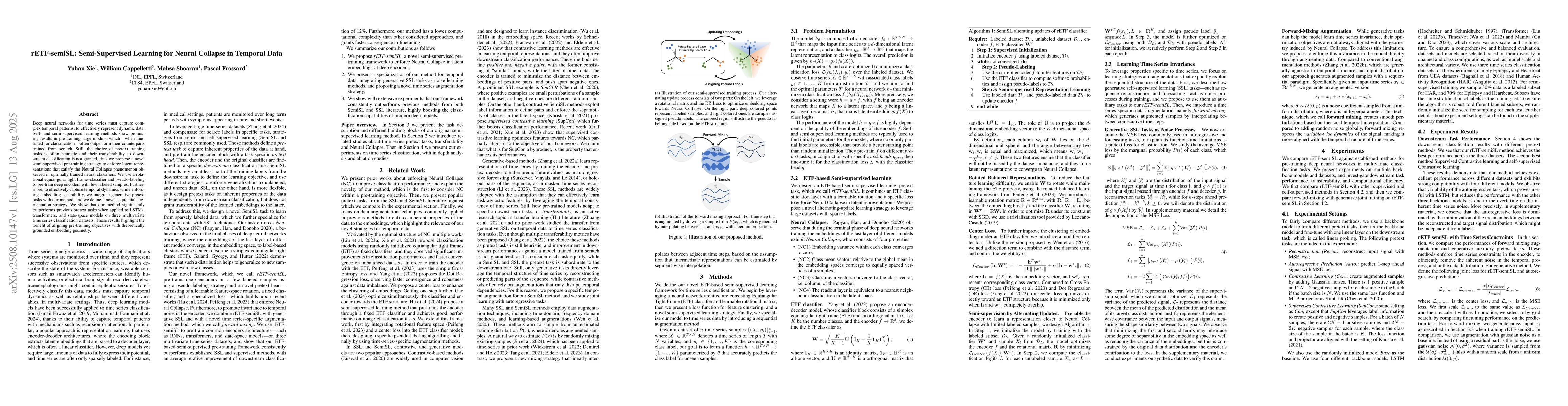 Thumbnail for rETF-semiSL: Semi-Supervised Learning for Neural Collapse in Temporal
  Data