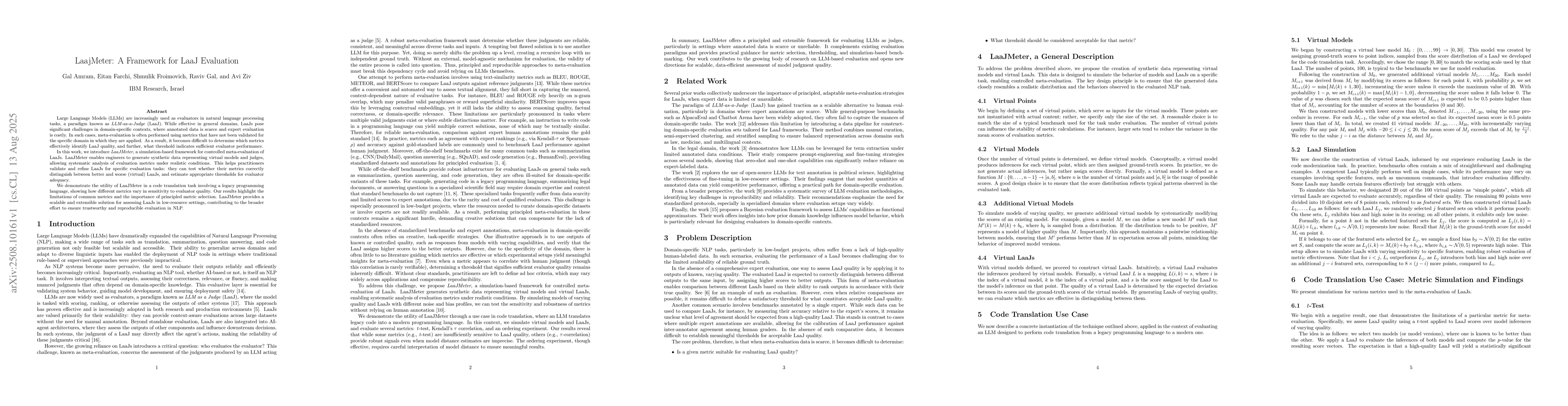 Thumbnail for LaajMeter: A Framework for LaaJ Evaluation