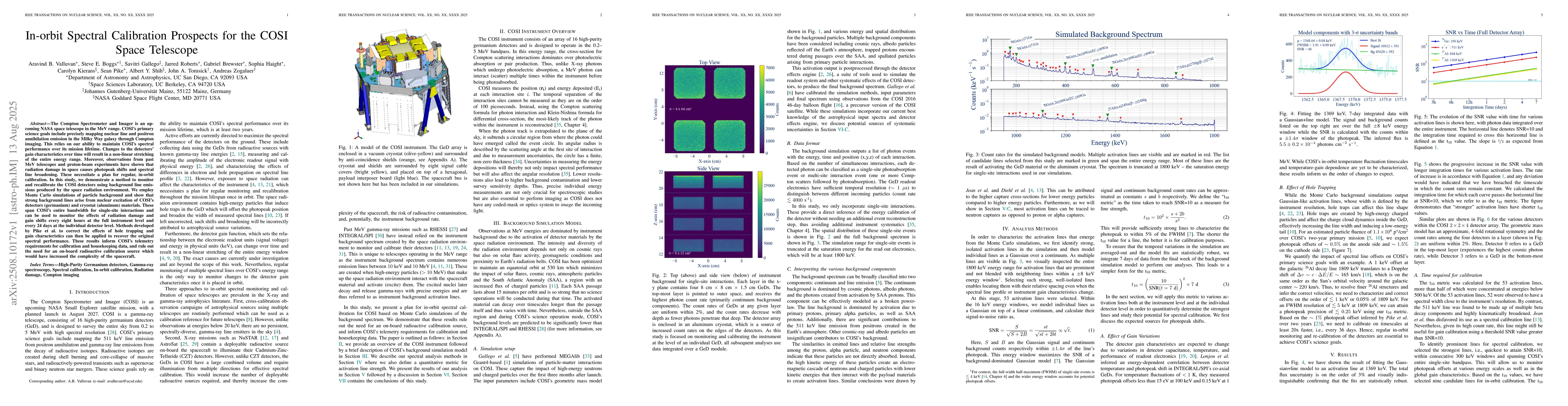 Thumbnail for In-orbit Spectral Calibration Prospects for the COSI Space Telescope