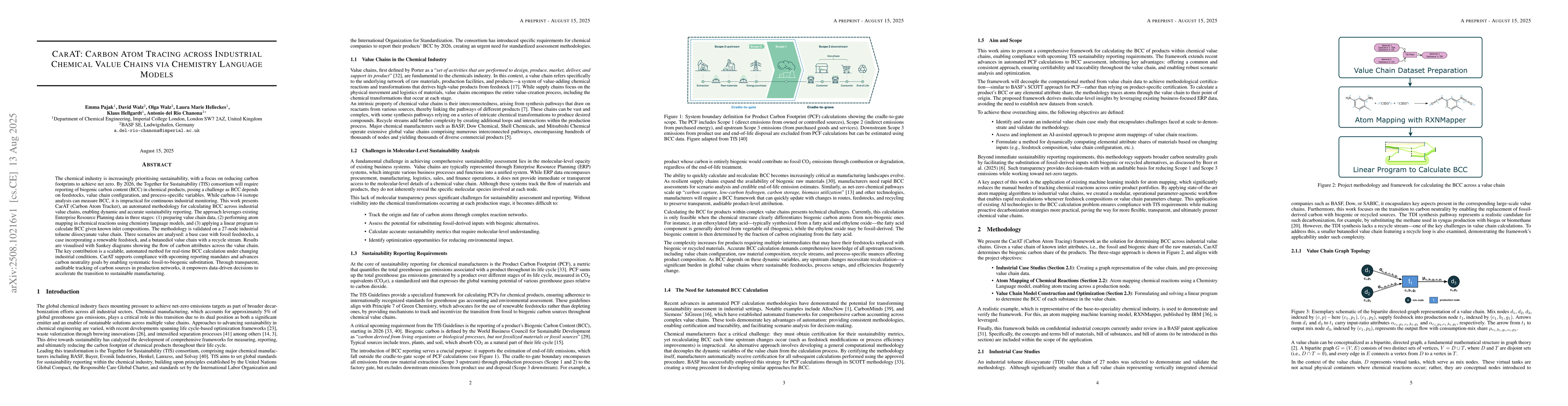 Thumbnail for CarAT: Carbon Atom Tracing across Industrial Chemical Value Chains via
  Chemistry Language Models