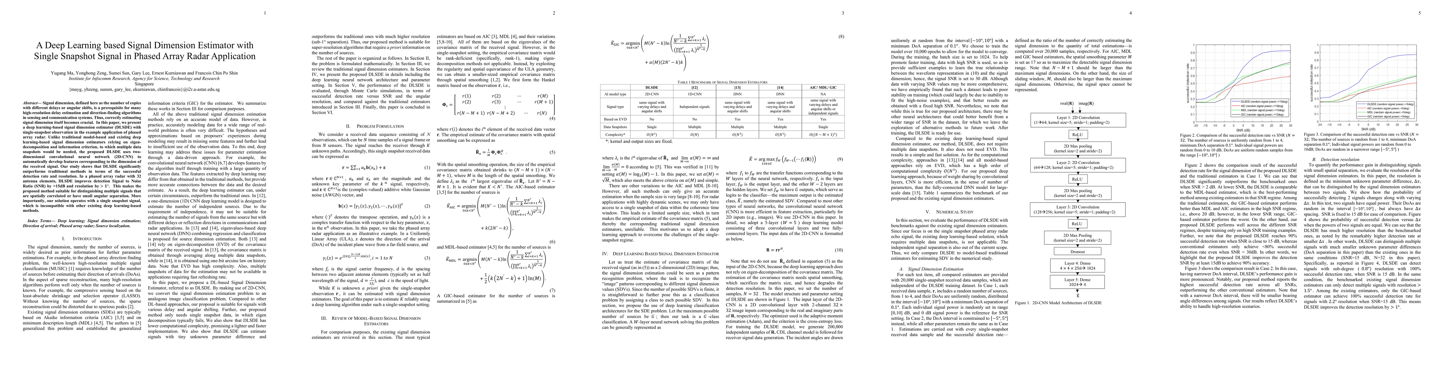 Thumbnail for A Deep Learning based Signal Dimension Estimator with Single Snapshot
  Signal in Phased Array Radar Application