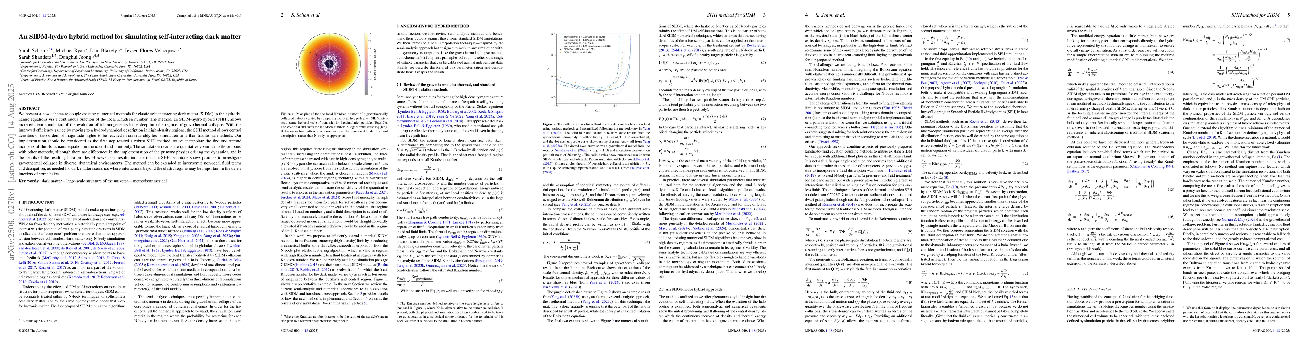 Thumbnail for SHH method for SIDM: An SIDM-hydro hybrid method for simulating
  self-interacting dark matter