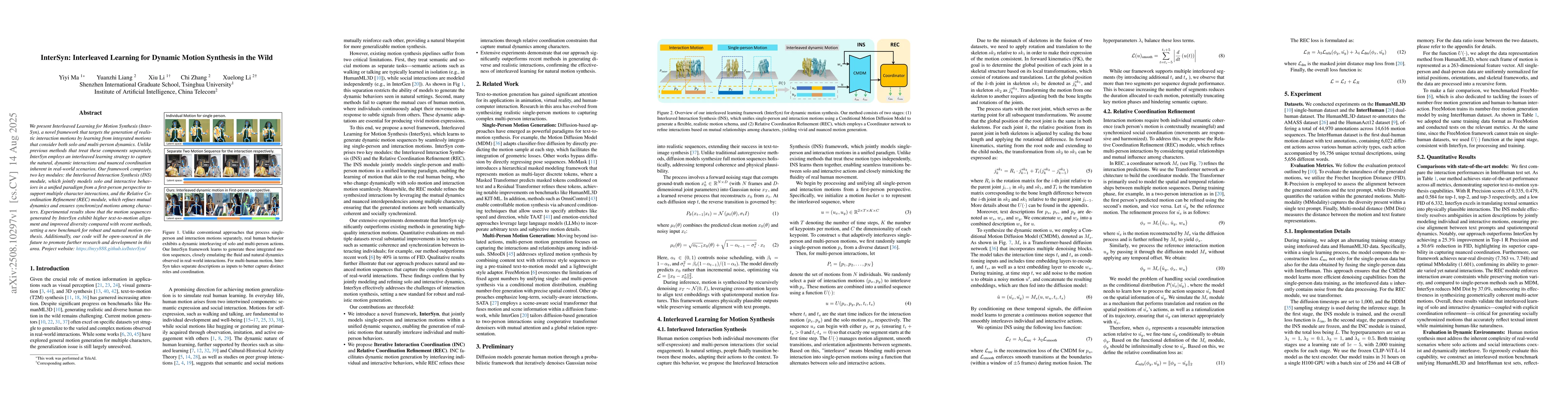 Thumbnail for InterSyn: Interleaved Learning for Dynamic Motion Synthesis in the Wild