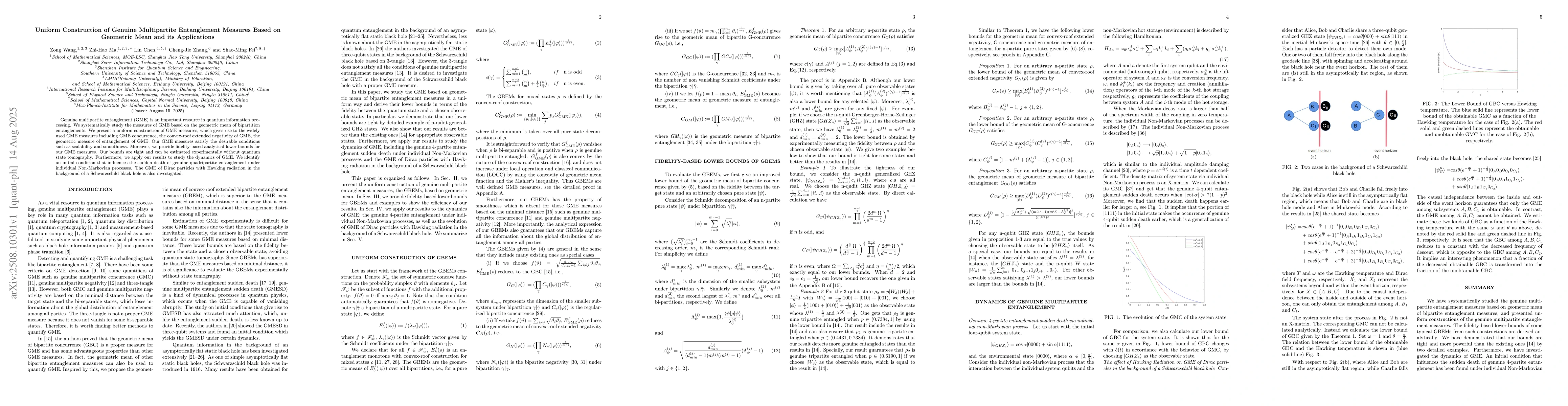 Thumbnail for Unified Construction of Genuine Multipartite Entanglement Measures Based
  on Geometric Mean and its Applications