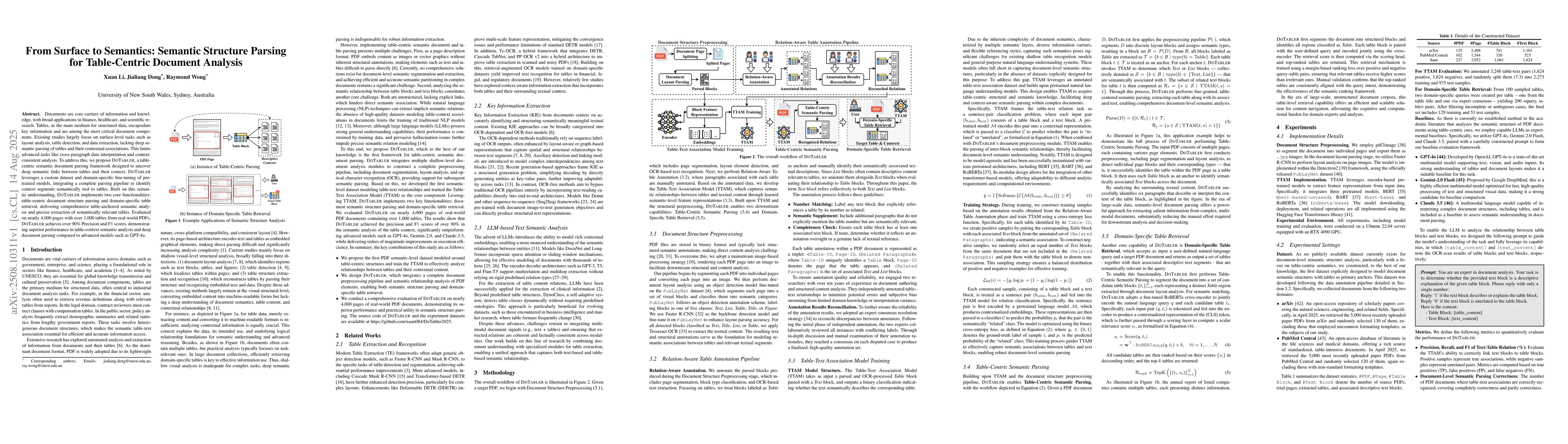 Thumbnail for From Surface to Semantics: Semantic Structure Parsing for Table-Centric
  Document Analysis