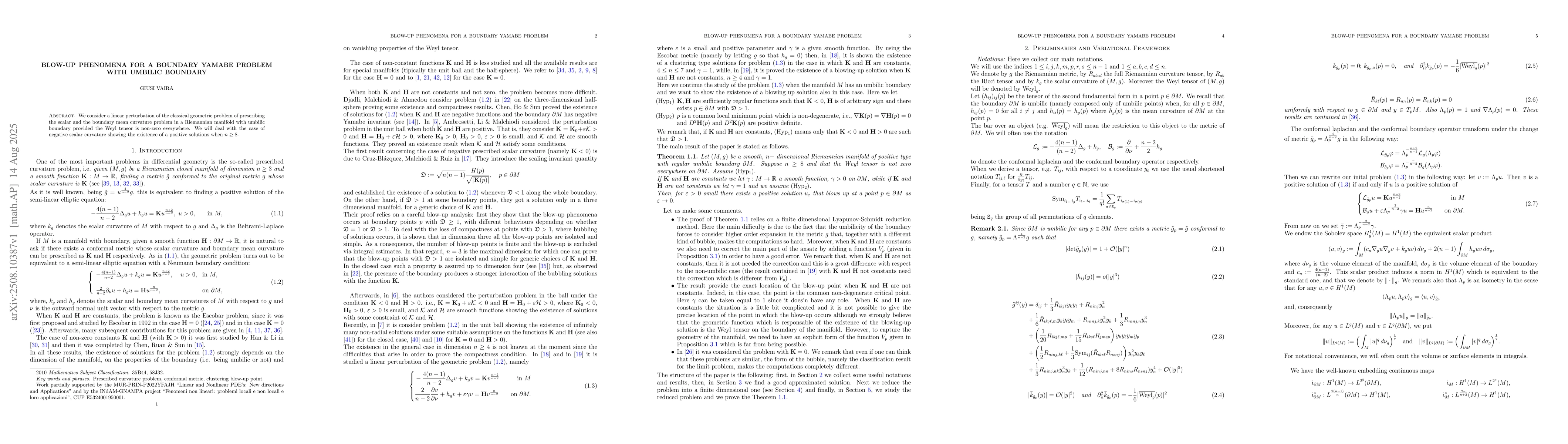 Thumbnail for Blow-up phenomena for a boundary Yamabe problem with umbilic boundary