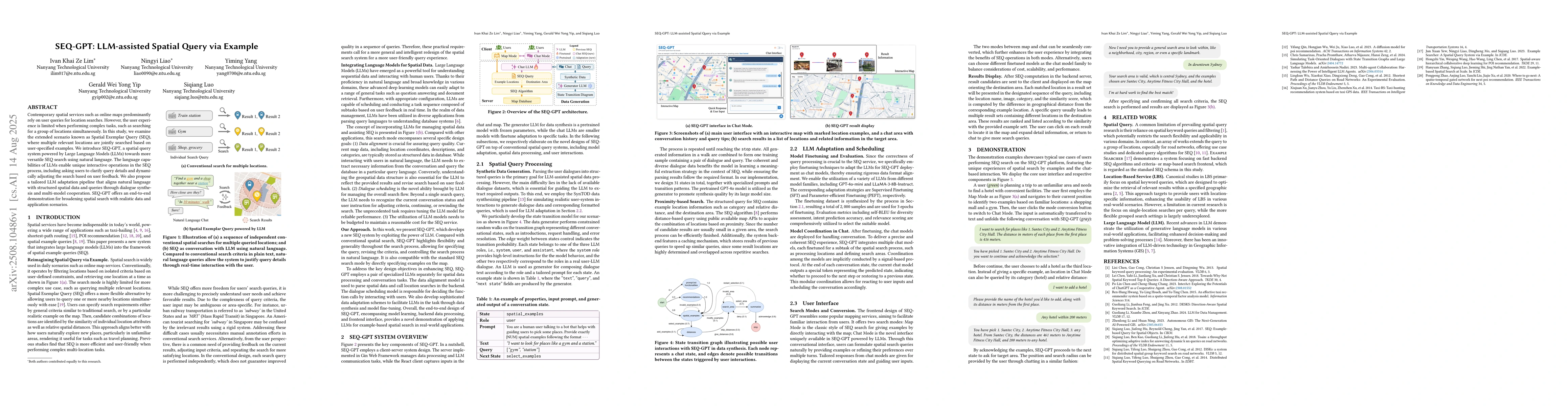 Thumbnail for SEQ-GPT: LLM-assisted Spatial Query via Example