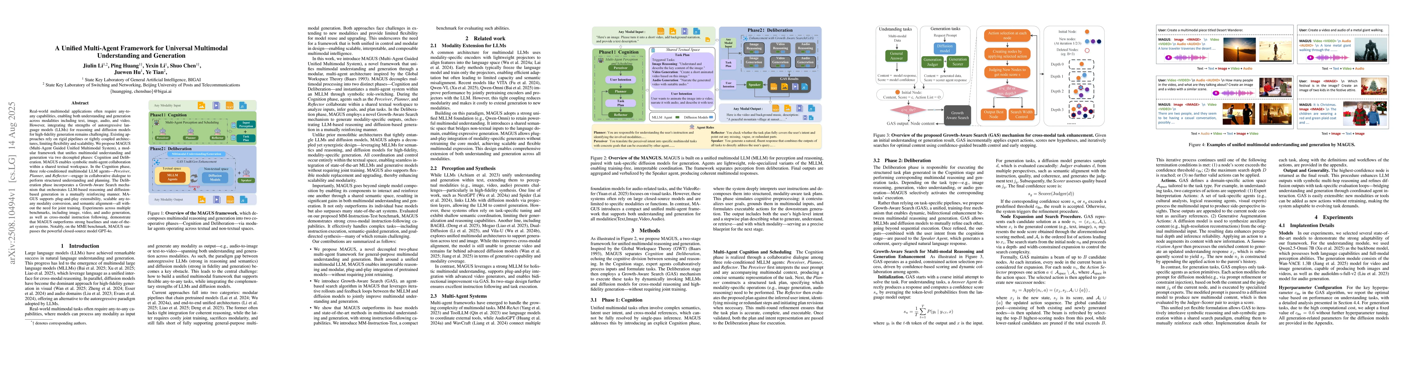 Thumbnail for A Unified Multi-Agent Framework for Universal Multimodal Understanding
  and Generation