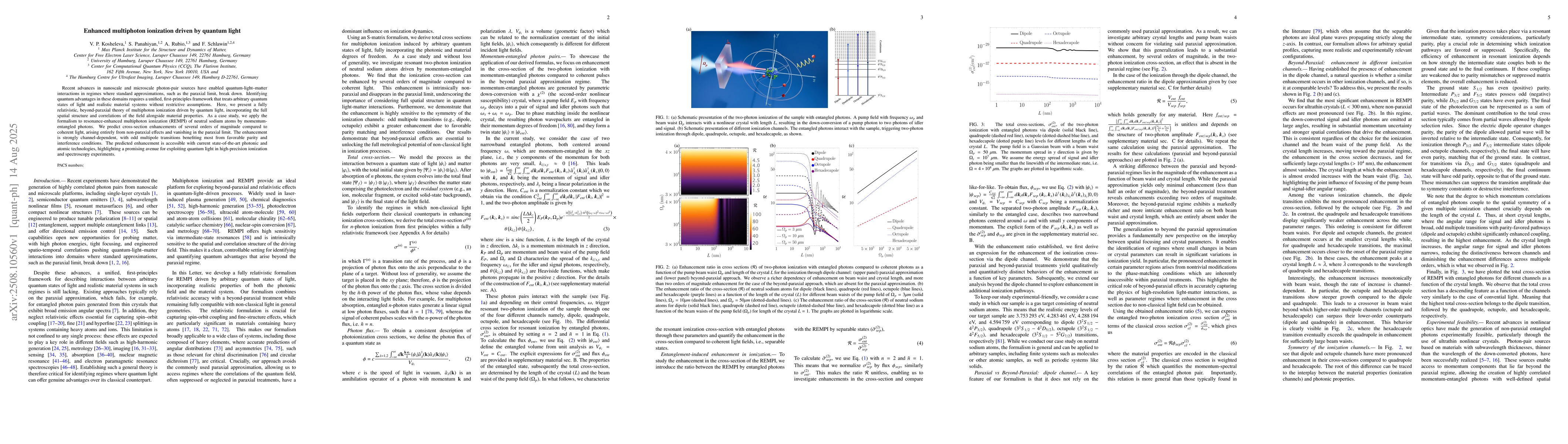 Thumbnail for Enhanced multiphoton ionization driven by quantum light