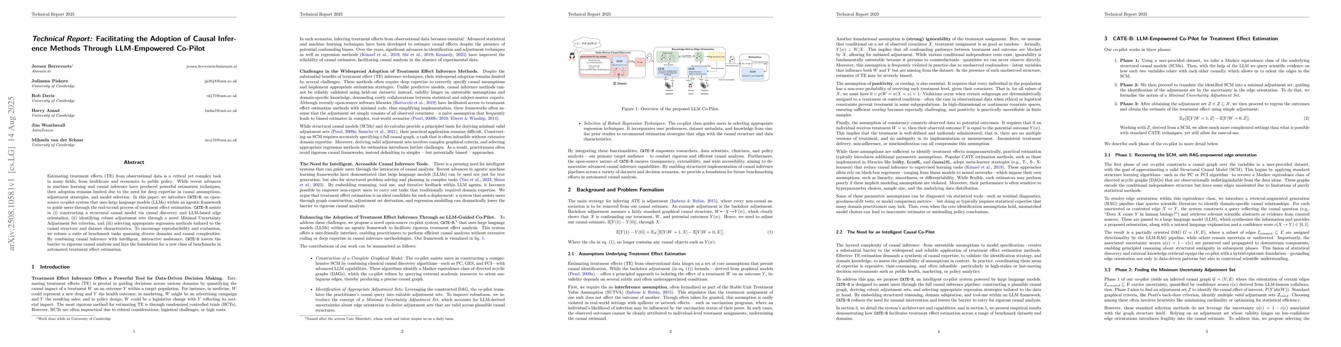 Thumbnail for Technical Report: Facilitating the Adoption of Causal Inference Methods
  Through LLM-Empowered Co-Pilot