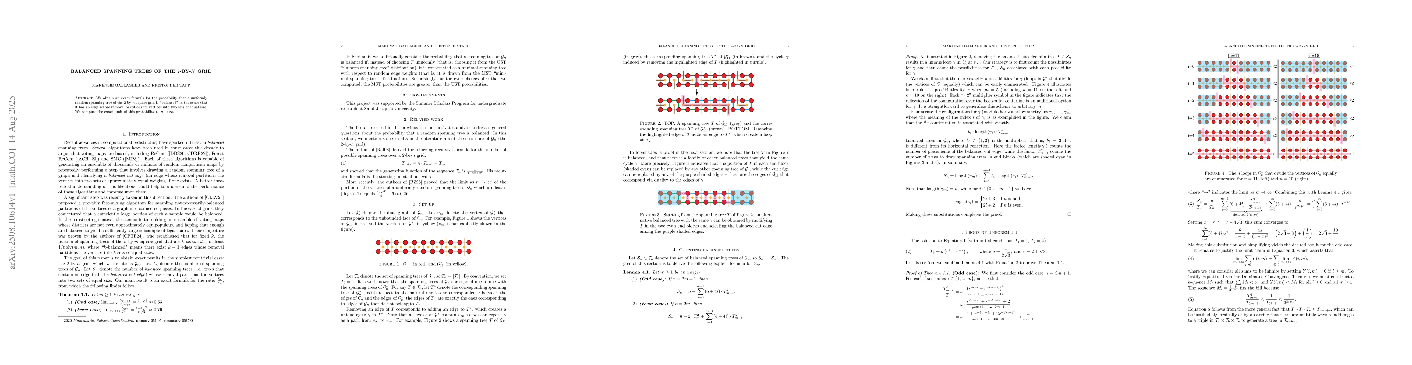 Thumbnail for Balanced spanning trees of the 2-by-N grid
