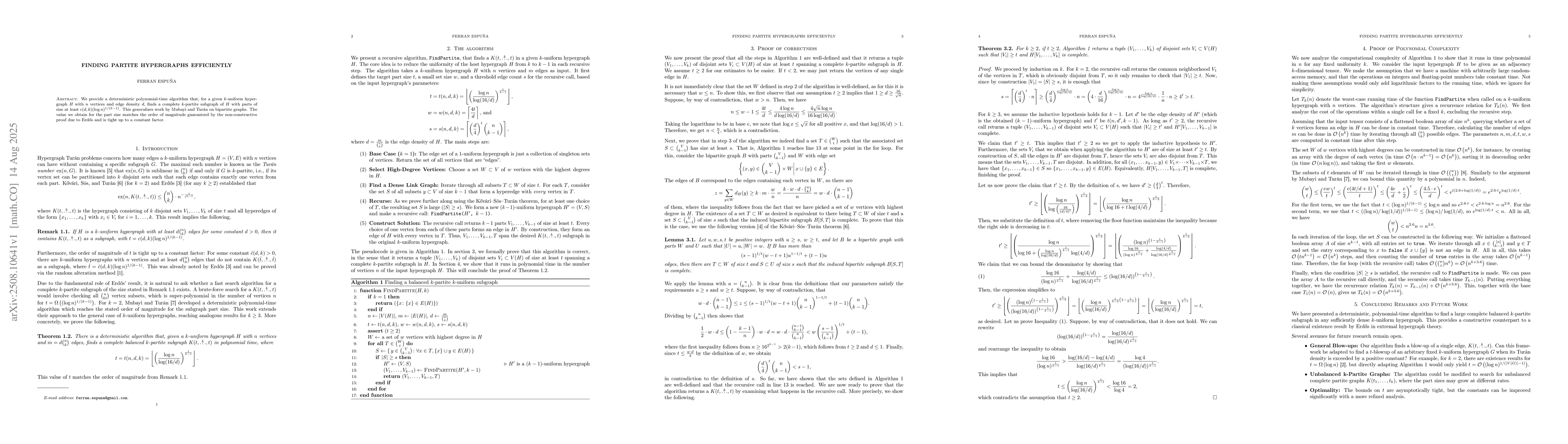 Thumbnail for Finding Partite Hypergraphs Efficiently