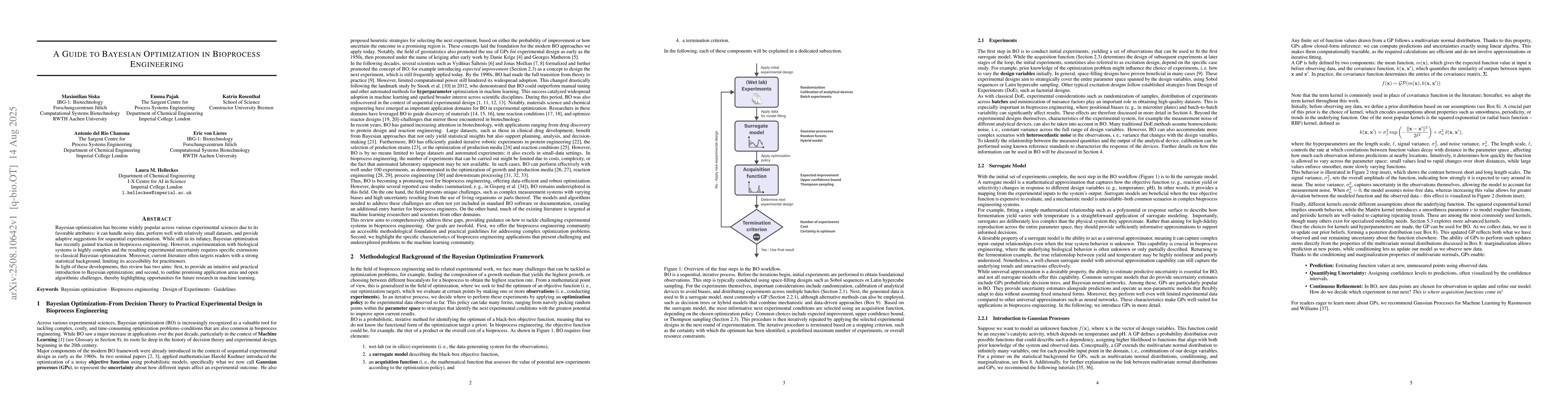 Thumbnail for A Guide to Bayesian Optimization in Bioprocess Engineering