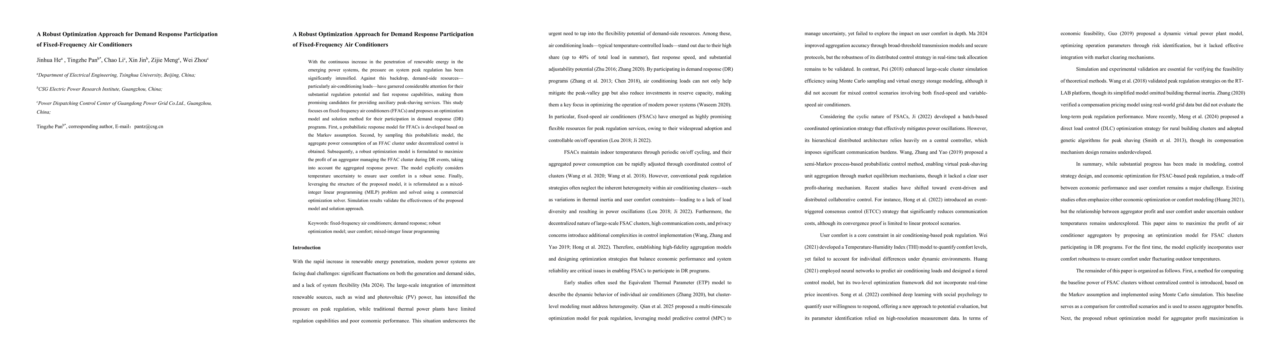Thumbnail for A Robust Optimization Approach for Demand Response Participation of
  Fixed-Frequency Air Conditioners