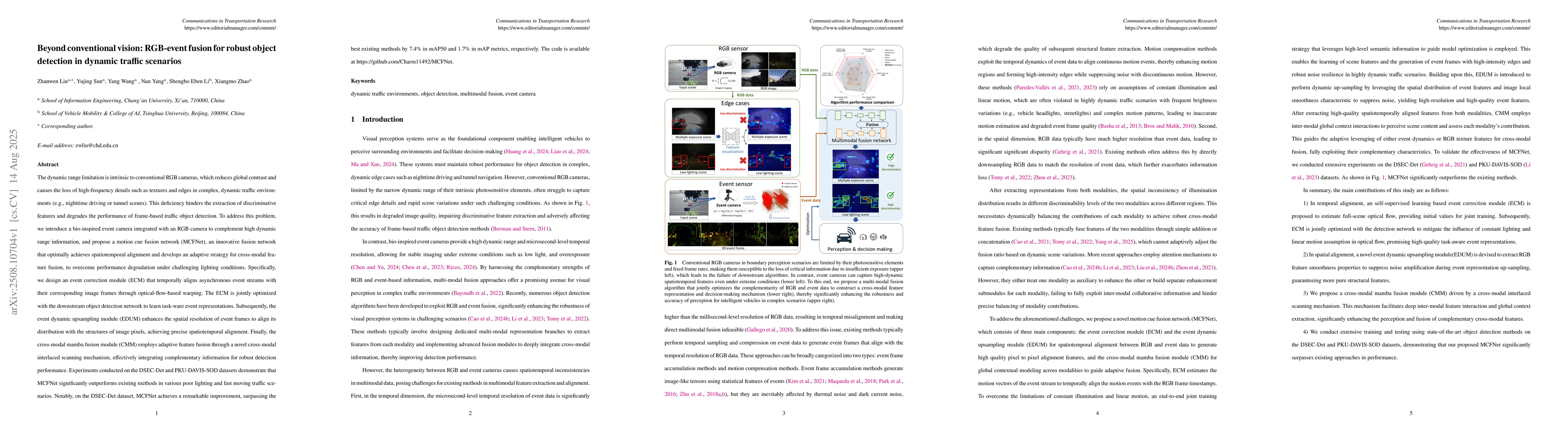 Thumbnail for Beyond conventional vision: RGB-event fusion for robust object detection
  in dynamic traffic scenarios