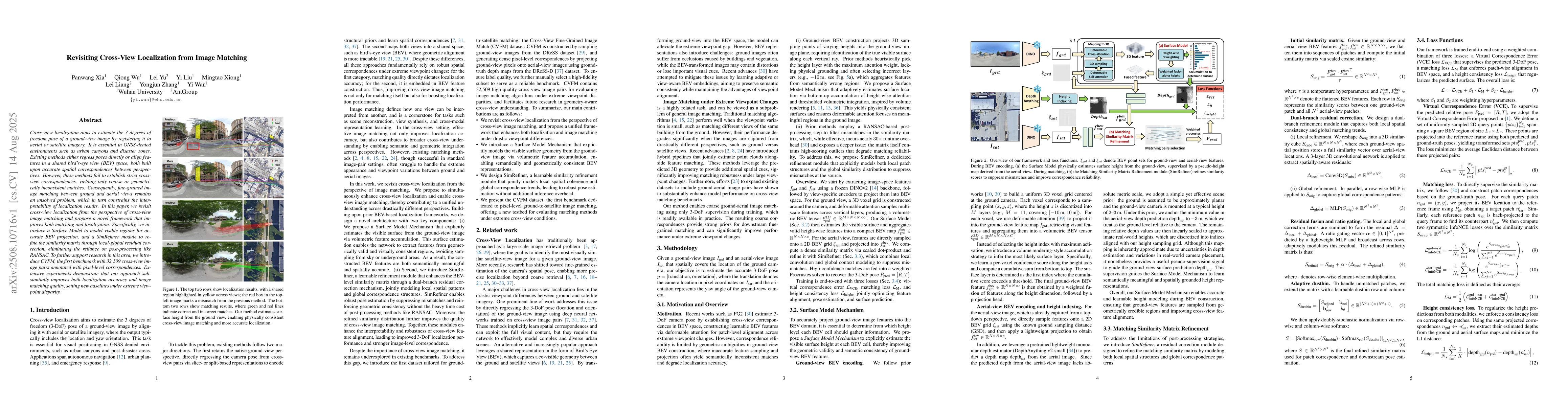 Thumbnail for Revisiting Cross-View Localization from Image Matching