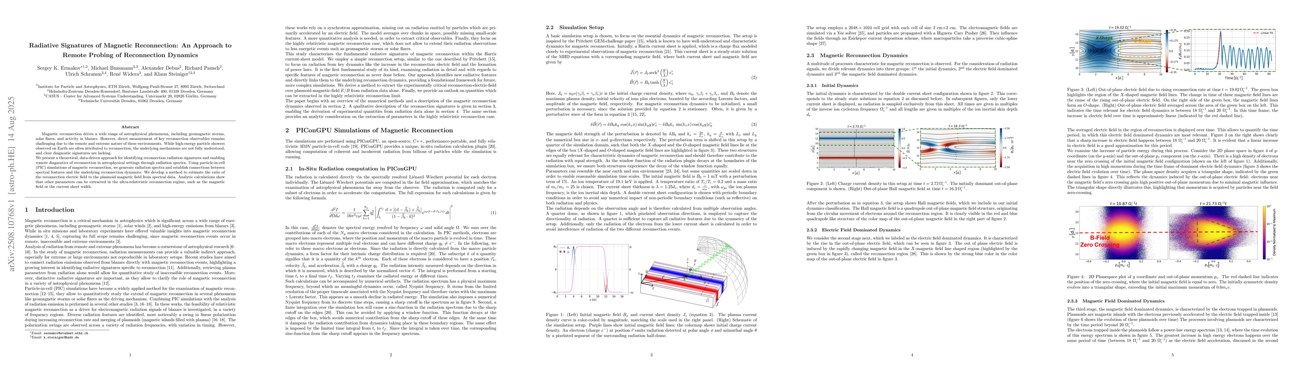 Thumbnail for Radiative Signatures of Magnetic Reconnection: An Approach to Remote
  Probing of Reconnection Dynamics