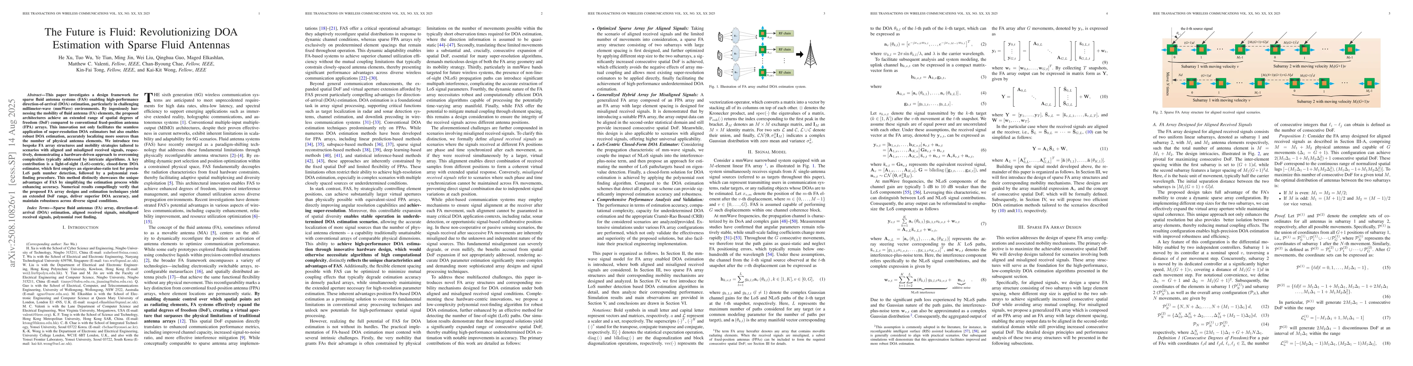 Thumbnail for The Future is Fluid: Revolutionizing DOA Estimation with Sparse Fluid
  Antennas