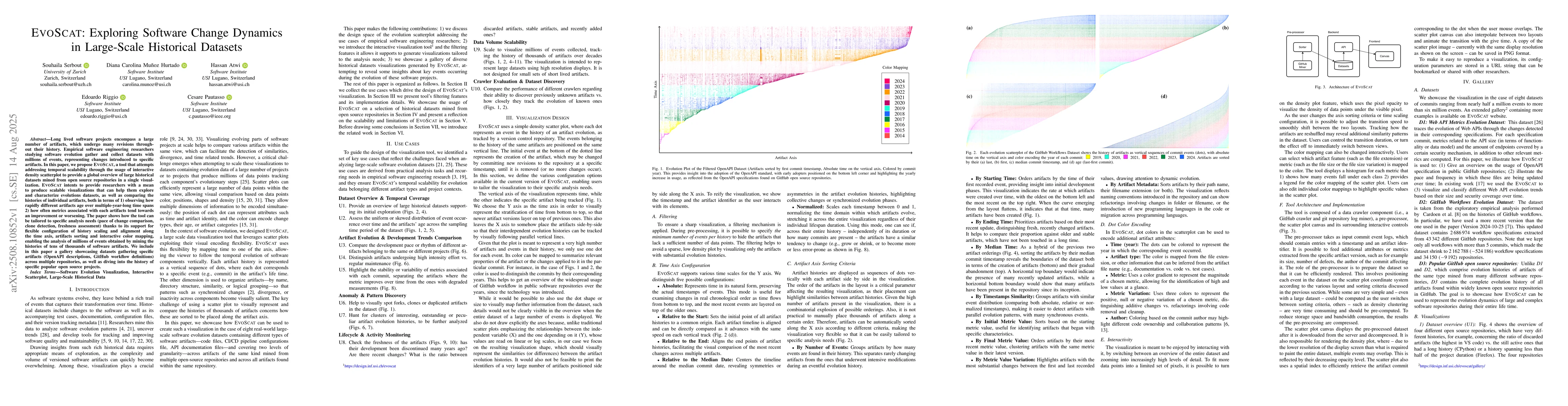 Thumbnail for EVOSCAT: Exploring Software Change Dynamics in Large-Scale Historical
  Datasets