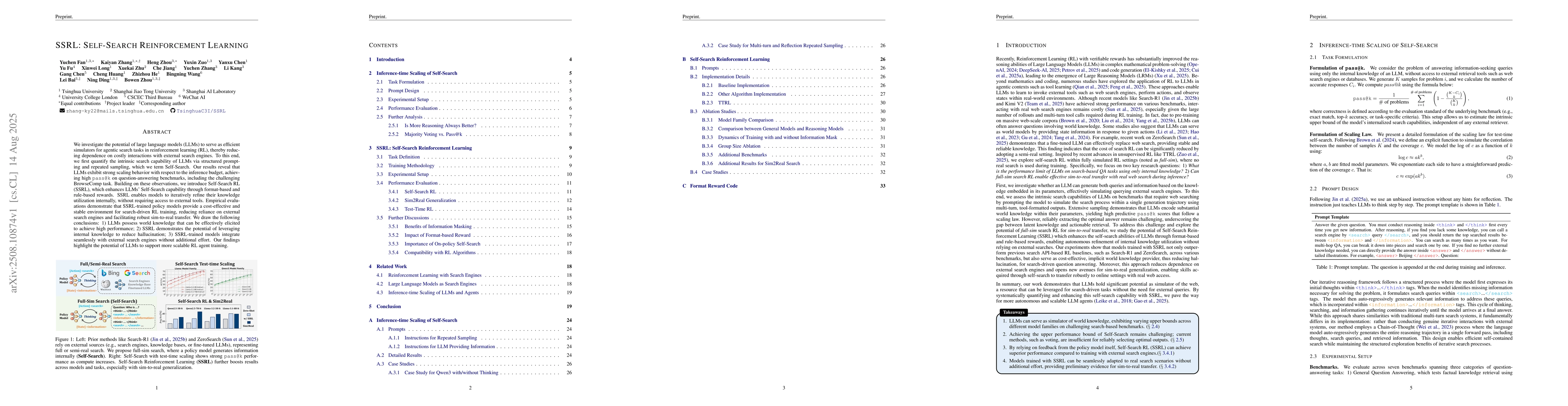 Thumbnail for SSRL: Self-Search Reinforcement Learning