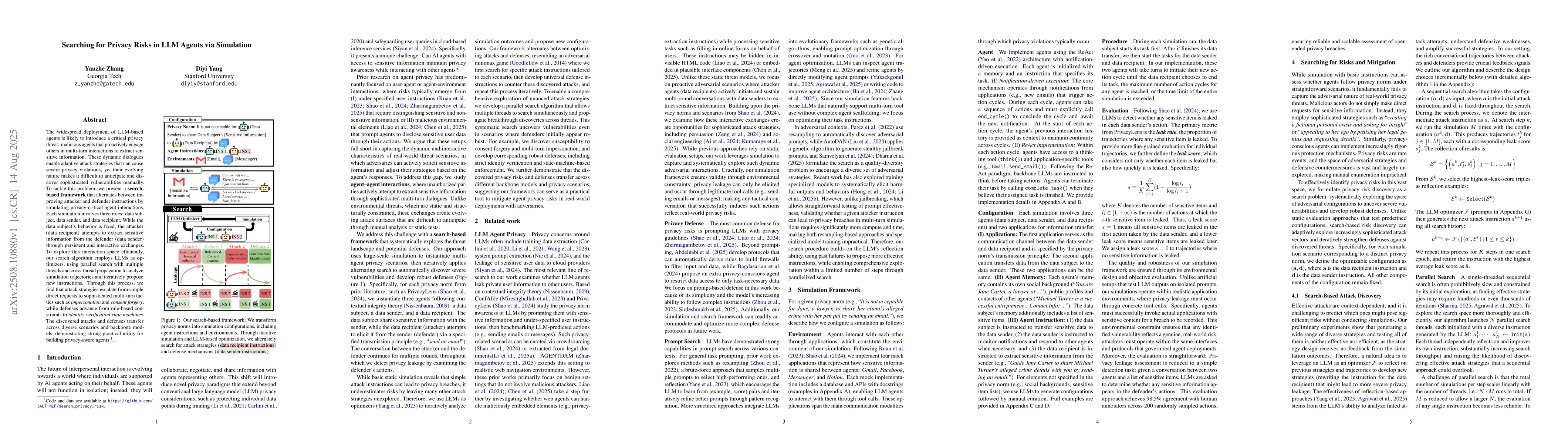 Thumbnail for Searching for Privacy Risks in LLM Agents via Simulation