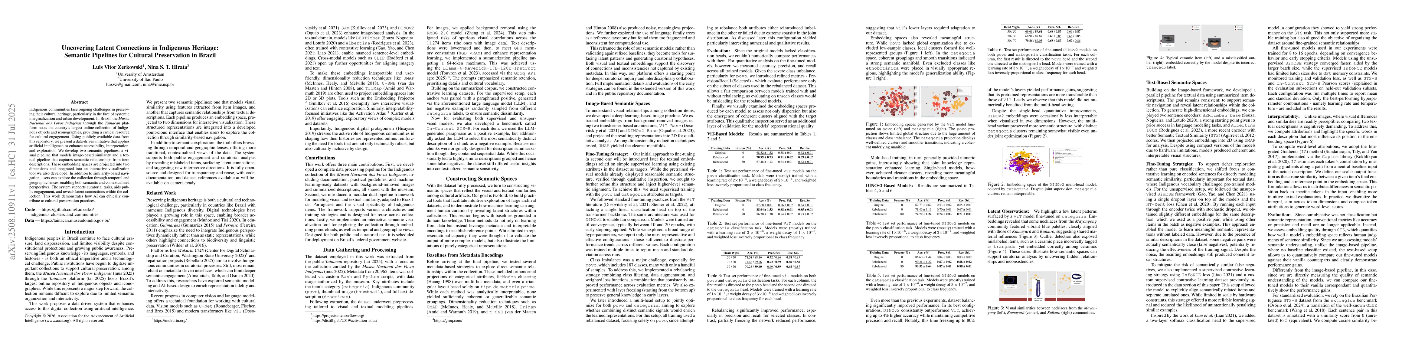 Thumbnail for Uncovering Latent Connections in Indigenous Heritage: Semantic Pipelines
  for Cultural Preservation in Brazil