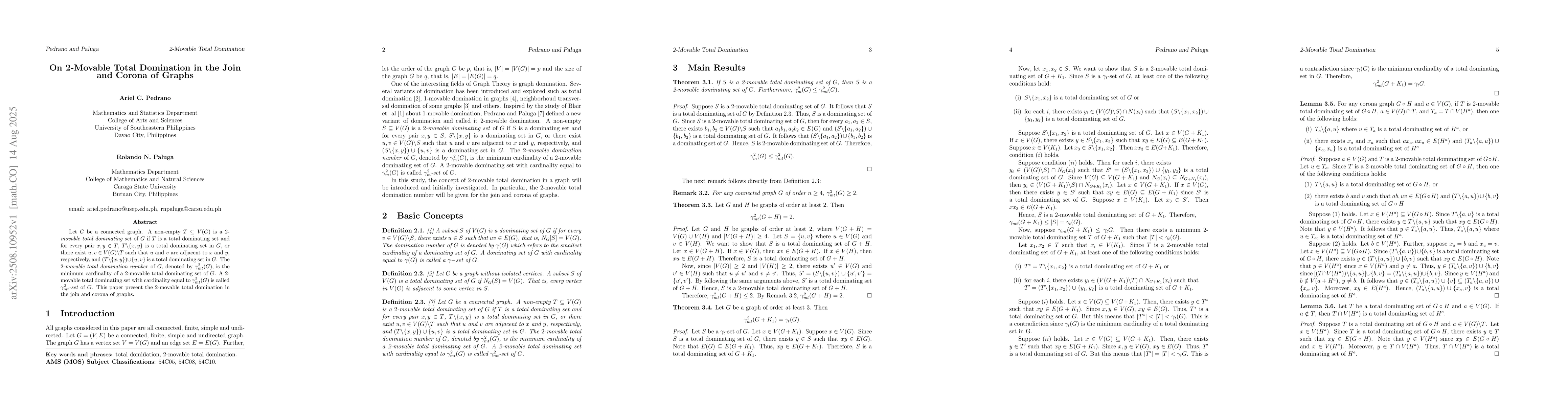 Thumbnail for On 2-Movable Total Domination in the Join and Corona of Graphs