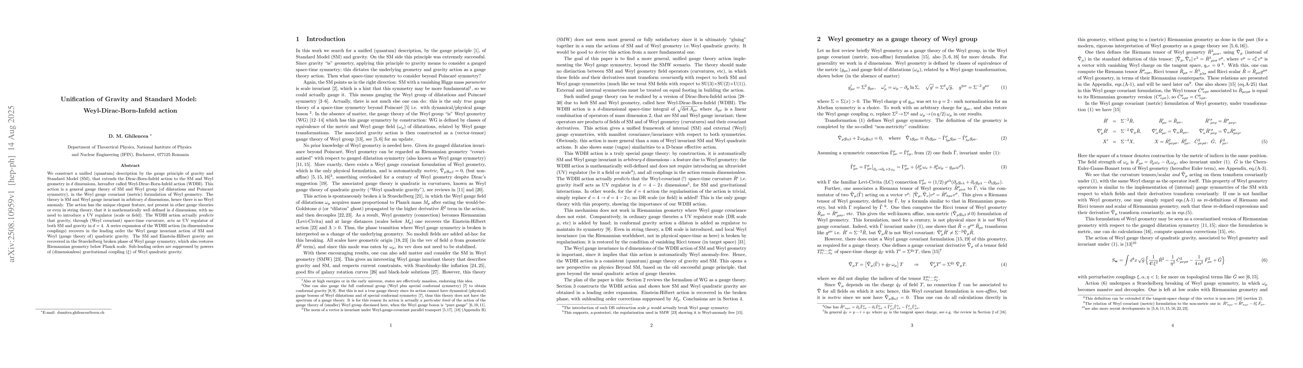 Thumbnail for Unification of Gravity and Standard Model: Weyl-Dirac-Born-Infeld action