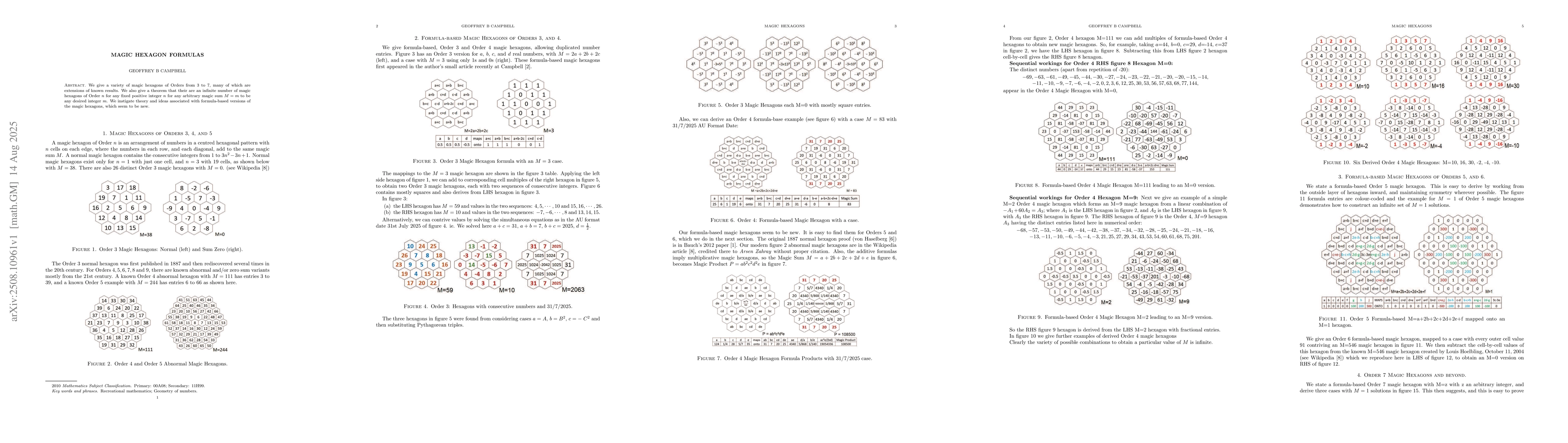 Thumbnail for Magic Hexagon Formulas