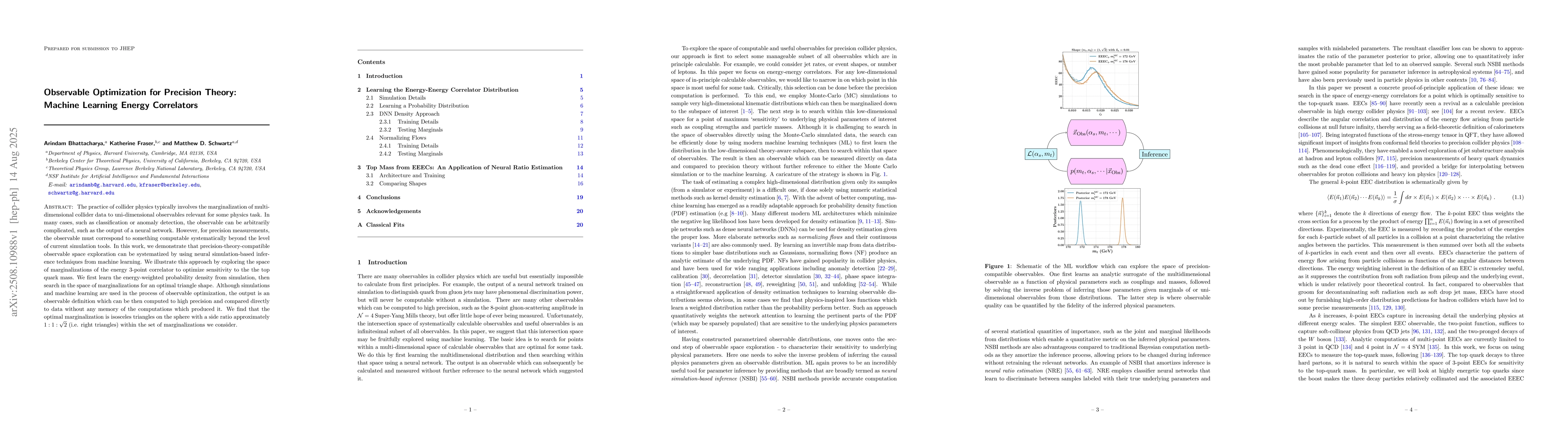 Thumbnail for Observable Optimization for Precision Theory: Machine Learning Energy
  Correlators