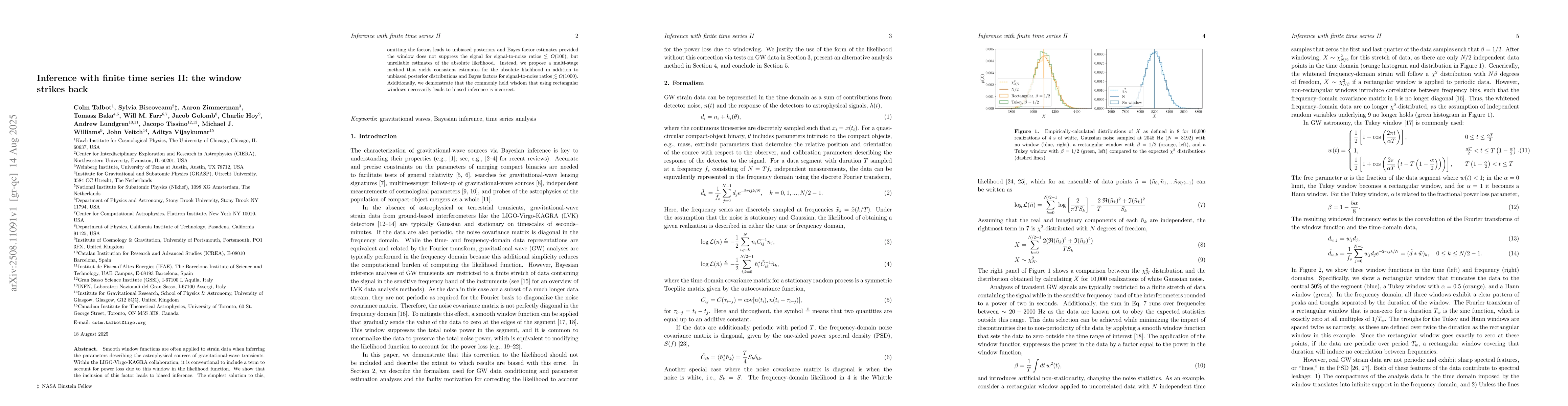 Thumbnail for Inference with finite time series II: the window strikes back