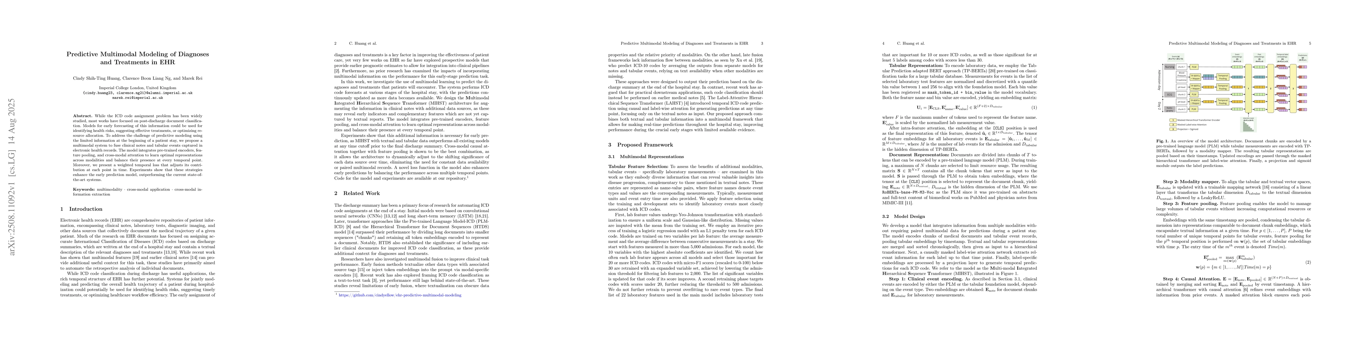 Thumbnail for Predictive Multimodal Modeling of Diagnoses and Treatments in EHR