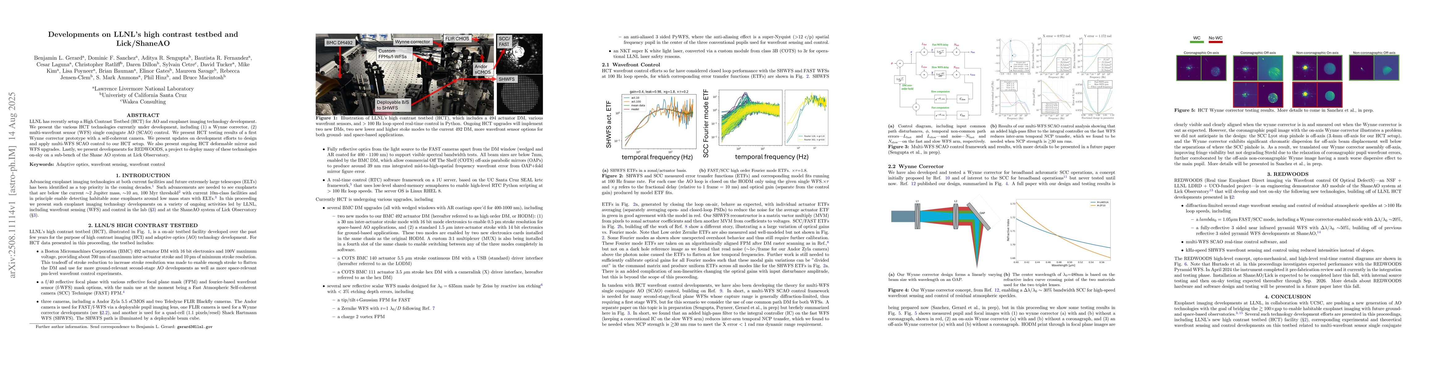 Thumbnail for Developments on LLNL's high contrast testbed and Lick/ShaneAO