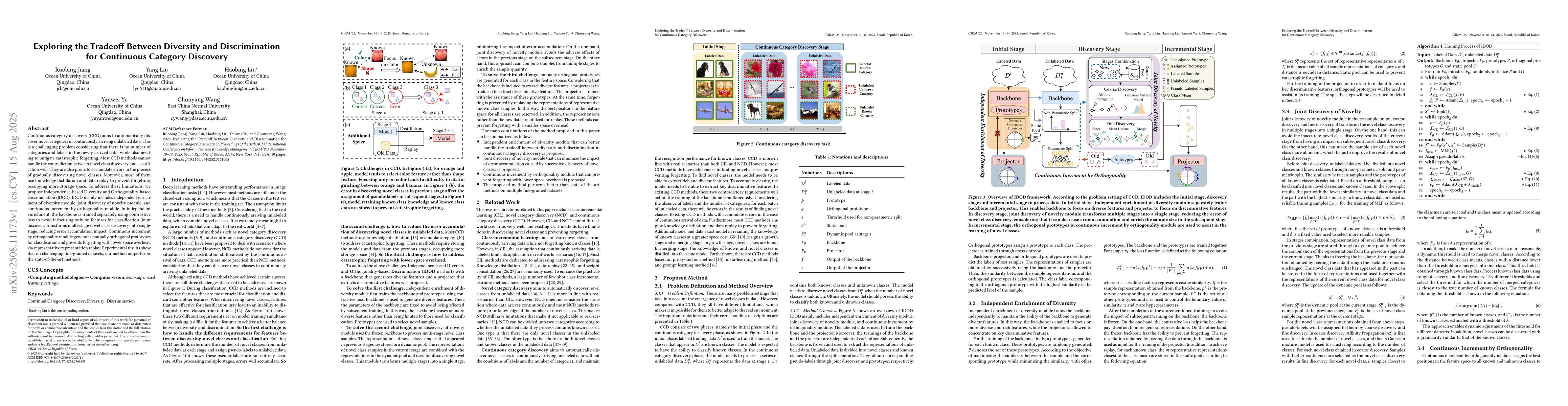 Thumbnail for Exploring the Tradeoff Between Diversity and Discrimination for
  Continuous Category Discovery