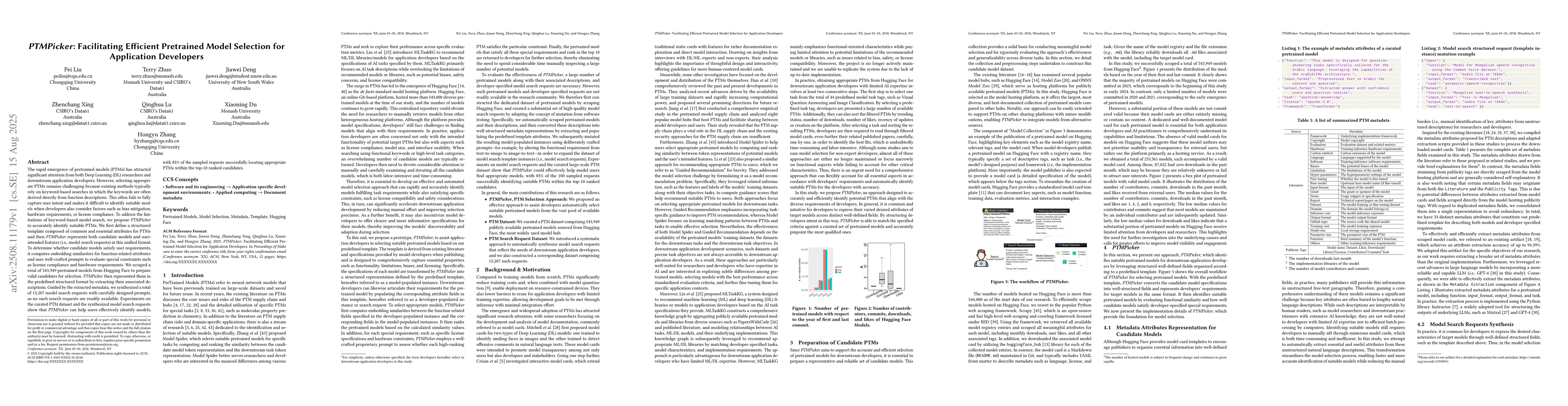 Thumbnail for PTMPicker: Facilitating Efficient Pretrained Model Selection for
  Application Developers