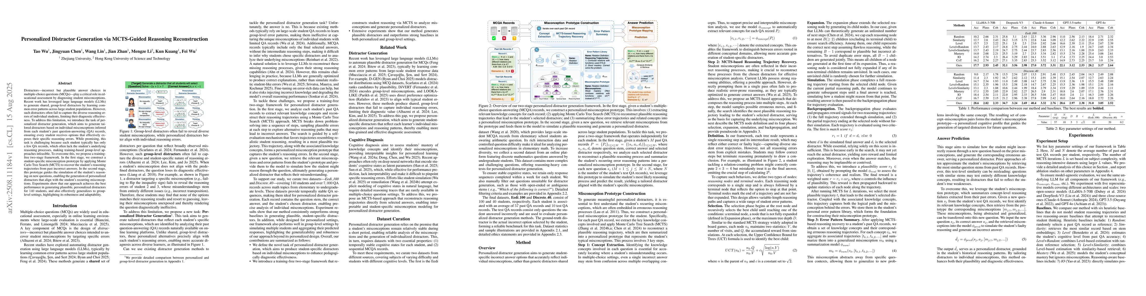 Thumbnail for Personalized Distractor Generation via MCTS-Guided Reasoning
  Reconstruction