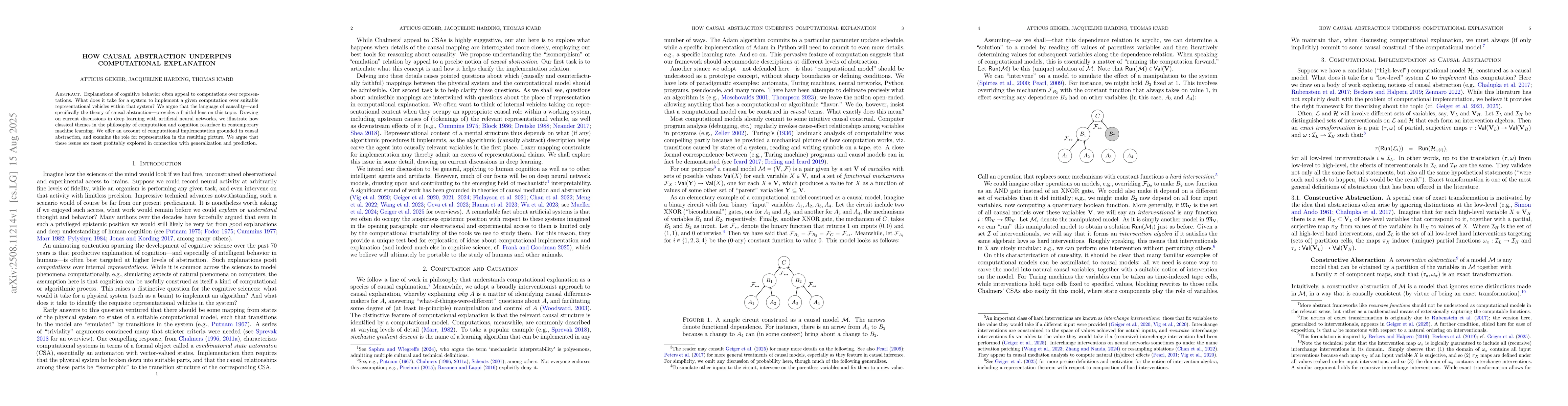 Thumbnail for How Causal Abstraction Underpins Computational Explanation