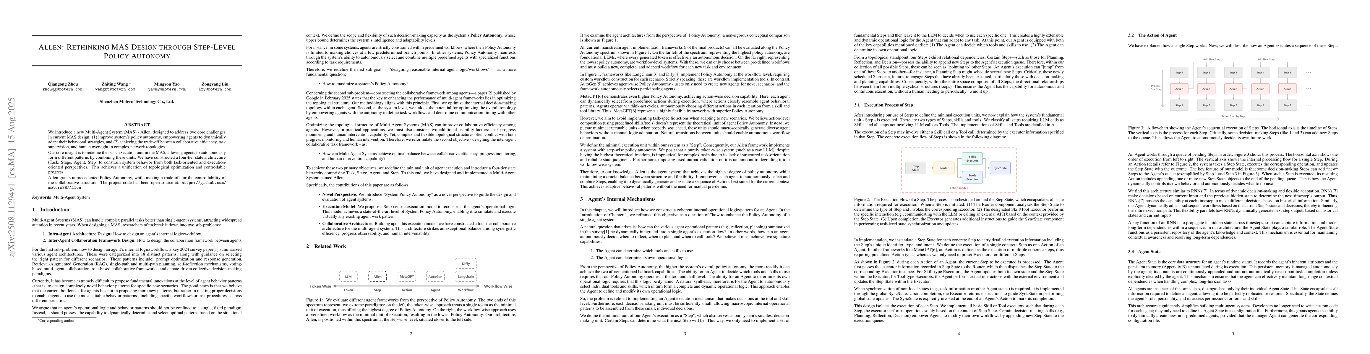 Thumbnail for Allen: Rethinking MAS Design through Step-Level Policy Autonomy