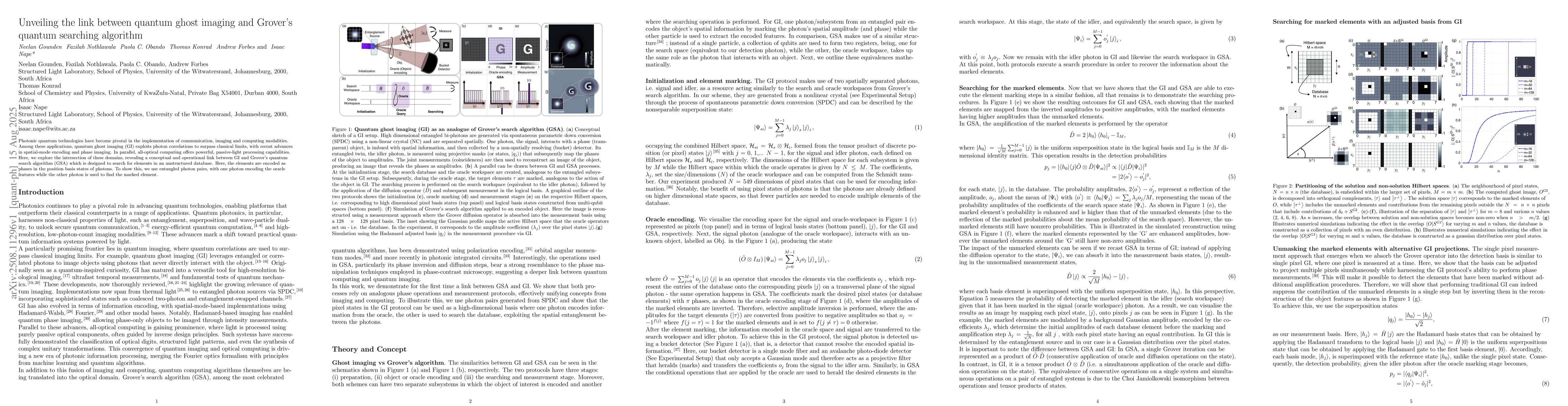 Thumbnail for Unveiling the link between quantum ghost imaging and Grover's quantum
  searching algorithm