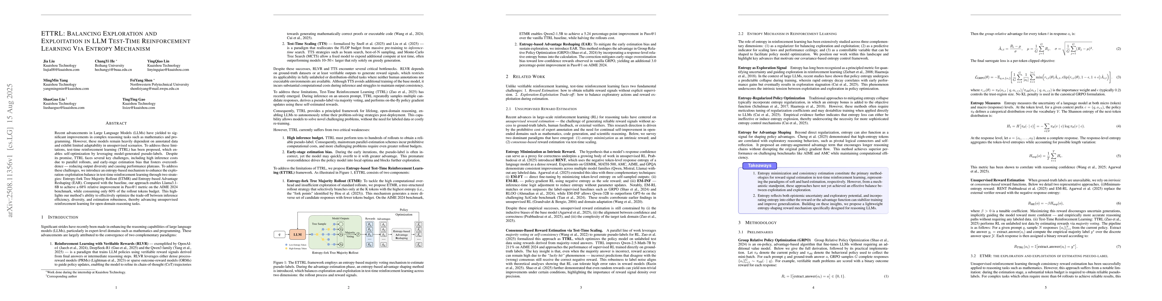 Thumbnail for ETTRL: Balancing Exploration and Exploitation in LLM Test-Time
  Reinforcement Learning Via Entropy Mechanism