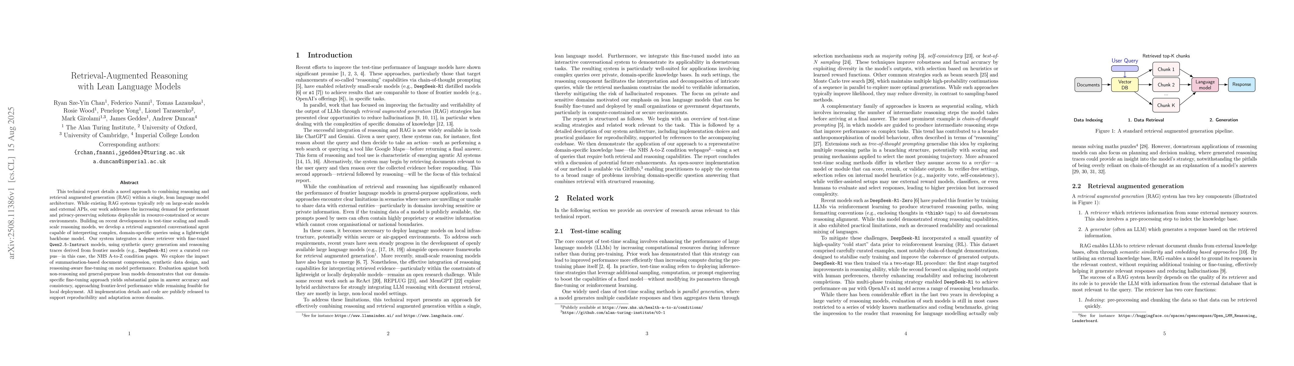 Thumbnail for Retrieval-augmented reasoning with lean language models