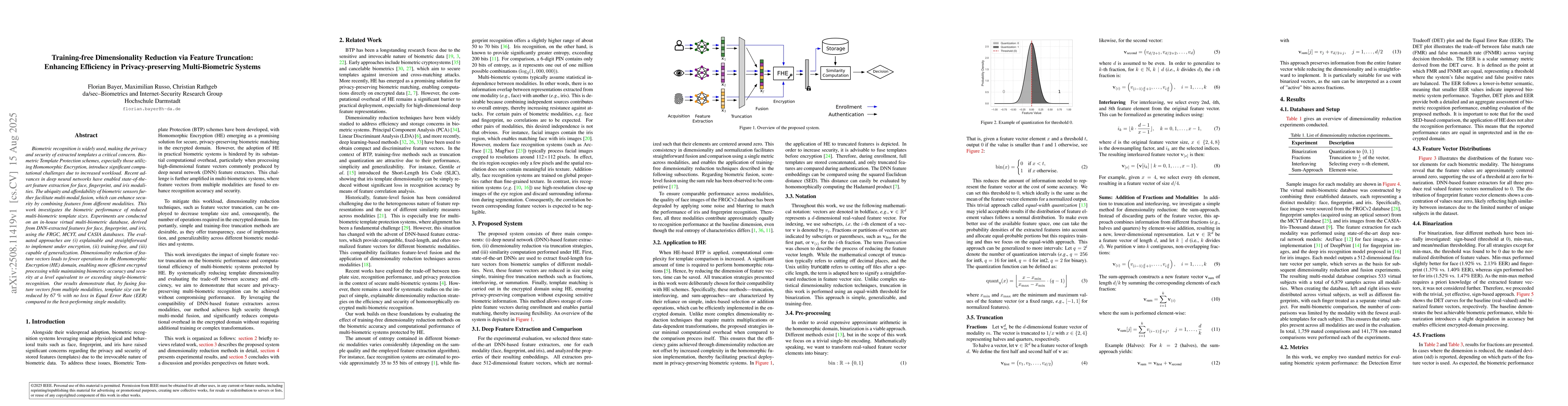 Thumbnail for Training-free Dimensionality Reduction via Feature Truncation: Enhancing
  Efficiency in Privacy-preserving Multi-Biometric Systems