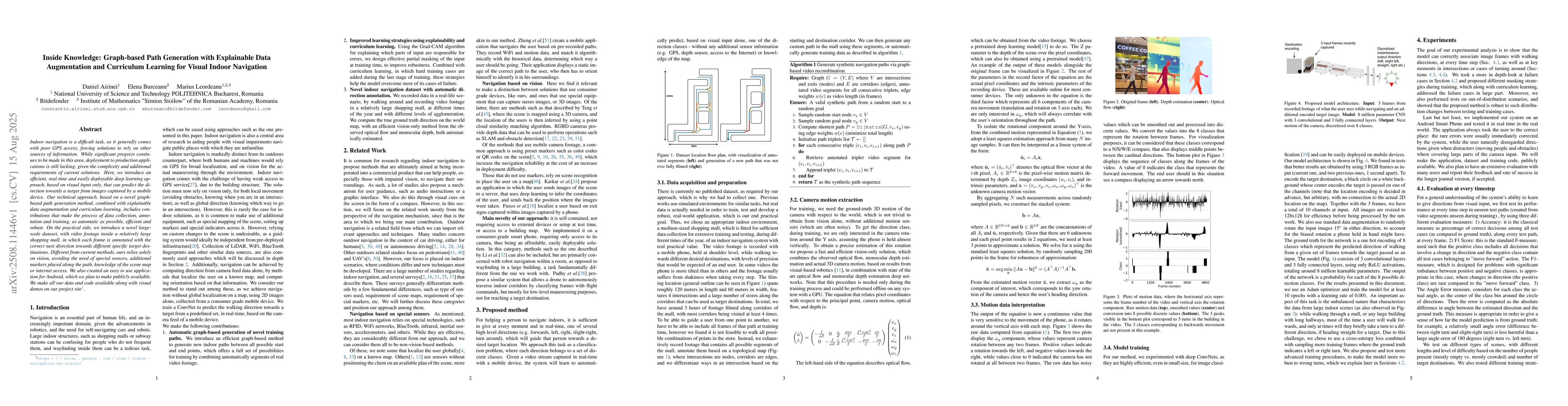 Thumbnail for Inside Knowledge: Graph-based Path Generation with Explainable Data
  Augmentation and Curriculum Learning for Visual Indoor Navigation