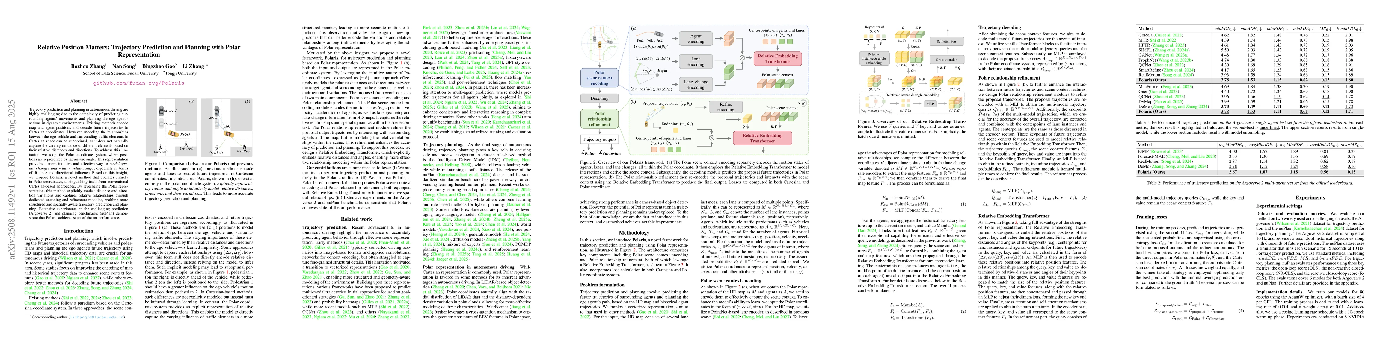 Thumbnail for Relative Position Matters: Trajectory Prediction and Planning with Polar
  Representation