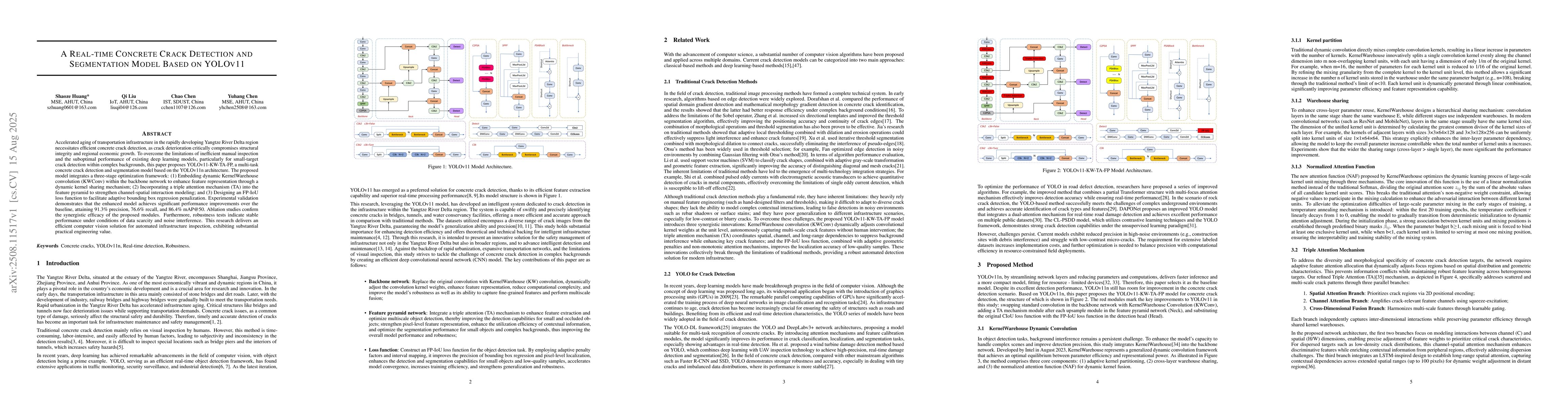 Thumbnail for A Real-time Concrete Crack Detection and Segmentation Model Based on
  YOLOv11