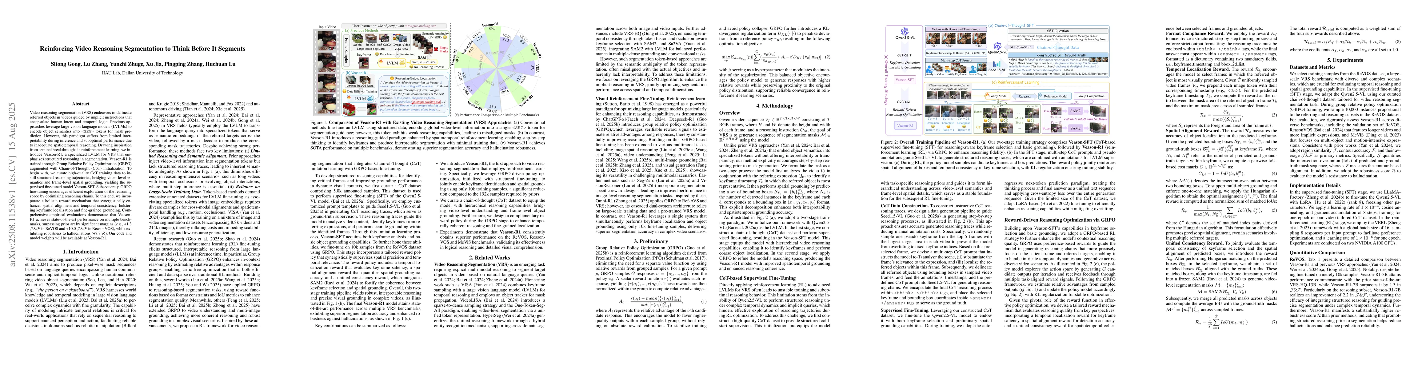 Thumbnail for Reinforcing Video Reasoning Segmentation to Think Before It Segments